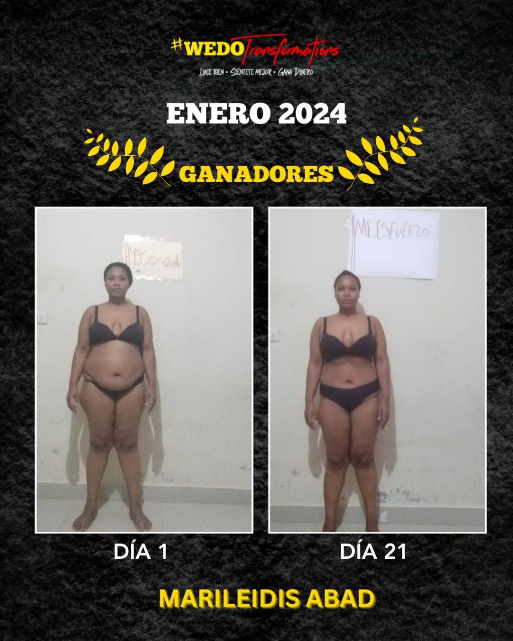 Resultado reto WeDo 21 días